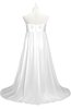 ColsBM Milania White Plus Size Bridesmaid Dresses Sweetheart Sleeveless Empire Pleated Backless Gorgeous