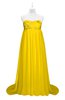 ColsBM Milania Yellow Plus Size Bridesmaid Dresses Sweetheart Sleeveless Empire Pleated Backless Gorgeous