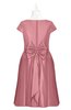 ColsBM Paislee Mauveglow Plus Size Bridesmaid Dresses Elegant Tea Length Zip up Short Sleeve A-line Sash