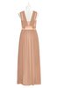 ColsBM Mckinley Almost Apricot Plus Size Bridesmaid Dresses Floor Length Pleated Sleeveless Zipper Thick Straps Romantic