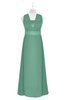 ColsBM Mckinley Beryl Green Plus Size Bridesmaid Dresses Floor Length Pleated Sleeveless Zipper Thick Straps Romantic