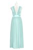 ColsBM Mckinley Blue Glass Plus Size Bridesmaid Dresses Floor Length Pleated Sleeveless Zipper Thick Straps Romantic