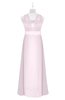 ColsBM Mckinley Blush Plus Size Bridesmaid Dresses Floor Length Pleated Sleeveless Zipper Thick Straps Romantic