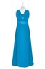 ColsBM Mckinley Cornflower Blue Plus Size Bridesmaid Dresses Floor Length Pleated Sleeveless Zipper Thick Straps Romantic