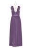 ColsBM Mckinley Eggplant Plus Size Bridesmaid Dresses Floor Length Pleated Sleeveless Zipper Thick Straps Romantic
