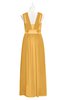 ColsBM Mckinley Golden Cream Plus Size Bridesmaid Dresses Floor Length Pleated Sleeveless Zipper Thick Straps Romantic