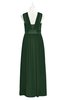 ColsBM Mckinley Hunter Green Plus Size Bridesmaid Dresses Floor Length Pleated Sleeveless Zipper Thick Straps Romantic