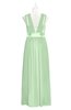 ColsBM Mckinley Light Green Plus Size Bridesmaid Dresses Floor Length Pleated Sleeveless Zipper Thick Straps Romantic