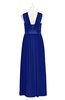 ColsBM Mckinley Nautical Blue Plus Size Bridesmaid Dresses Floor Length Pleated Sleeveless Zipper Thick Straps Romantic