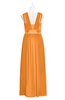 ColsBM Mckinley Orange Plus Size Bridesmaid Dresses Floor Length Pleated Sleeveless Zipper Thick Straps Romantic