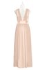 ColsBM Mckinley Peach Puree Plus Size Bridesmaid Dresses Floor Length Pleated Sleeveless Zipper Thick Straps Romantic