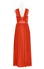 ColsBM Mckinley Persimmon Plus Size Bridesmaid Dresses Floor Length Pleated Sleeveless Zipper Thick Straps Romantic