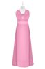 ColsBM Mckinley Pink Plus Size Bridesmaid Dresses Floor Length Pleated Sleeveless Zipper Thick Straps Romantic