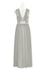 ColsBM Mckinley Platinum Plus Size Bridesmaid Dresses Floor Length Pleated Sleeveless Zipper Thick Straps Romantic