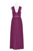 ColsBM Mckinley Raspberry Plus Size Bridesmaid Dresses Floor Length Pleated Sleeveless Zipper Thick Straps Romantic