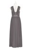 ColsBM Mckinley Ridge Grey Plus Size Bridesmaid Dresses Floor Length Pleated Sleeveless Zipper Thick Straps Romantic