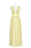 ColsBM Mckinley Soft Yellow Plus Size Bridesmaid Dresses Floor Length Pleated Sleeveless Zipper Thick Straps Romantic