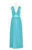 ColsBM Mckinley Turquoise Plus Size Bridesmaid Dresses Floor Length Pleated Sleeveless Zipper Thick Straps Romantic