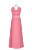 ColsBM Mckinley Watermelon Plus Size Bridesmaid Dresses Floor Length Pleated Sleeveless Zipper Thick Straps Romantic