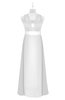 ColsBM Mckinley White Plus Size Bridesmaid Dresses Floor Length Pleated Sleeveless Zipper Thick Straps Romantic