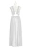 ColsBM Mckinley White Plus Size Bridesmaid Dresses Floor Length Pleated Sleeveless Zipper Thick Straps Romantic