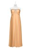 ColsBM Paris Apricot Plus Size Bridesmaid Dresses Pleated A-line Glamorous Sleeveless Zip up Strapless