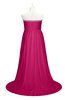 ColsBM Paris Beetroot Purple Plus Size Bridesmaid Dresses Pleated A-line Glamorous Sleeveless Zip up Strapless