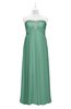 ColsBM Paris Beryl Green Plus Size Bridesmaid Dresses Pleated A-line Glamorous Sleeveless Zip up Strapless