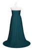 ColsBM Paris Blue Green Plus Size Bridesmaid Dresses Pleated A-line Glamorous Sleeveless Zip up Strapless