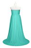 ColsBM Paris Blue Turquoise Plus Size Bridesmaid Dresses Pleated A-line Glamorous Sleeveless Zip up Strapless