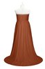 ColsBM Paris Bombay Brown Plus Size Bridesmaid Dresses Pleated A-line Glamorous Sleeveless Zip up Strapless