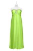ColsBM Paris Bright Green Plus Size Bridesmaid Dresses Pleated A-line Glamorous Sleeveless Zip up Strapless