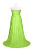ColsBM Paris Bright Green Plus Size Bridesmaid Dresses Pleated A-line Glamorous Sleeveless Zip up Strapless