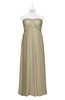 ColsBM Paris Candied Ginger Plus Size Bridesmaid Dresses Pleated A-line Glamorous Sleeveless Zip up Strapless