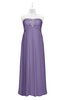 ColsBM Paris Chalk Violet Plus Size Bridesmaid Dresses Pleated A-line Glamorous Sleeveless Zip up Strapless
