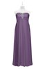 ColsBM Paris Chinese Violet Plus Size Bridesmaid Dresses Pleated A-line Glamorous Sleeveless Zip up Strapless