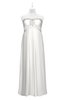 ColsBM Paris Cloud White Plus Size Bridesmaid Dresses Pleated A-line Glamorous Sleeveless Zip up Strapless