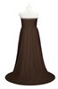 ColsBM Paris Copper Plus Size Bridesmaid Dresses Pleated A-line Glamorous Sleeveless Zip up Strapless