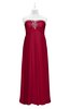 ColsBM Paris Dark Red Plus Size Bridesmaid Dresses Pleated A-line Glamorous Sleeveless Zip up Strapless