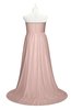 ColsBM Paris Dusty Rose Plus Size Bridesmaid Dresses Pleated A-line Glamorous Sleeveless Zip up Strapless