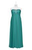 ColsBM Paris Emerald Green Plus Size Bridesmaid Dresses Pleated A-line Glamorous Sleeveless Zip up Strapless