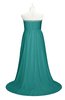 ColsBM Paris Emerald Green Plus Size Bridesmaid Dresses Pleated A-line Glamorous Sleeveless Zip up Strapless