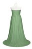 ColsBM Paris Fair Green Plus Size Bridesmaid Dresses Pleated A-line Glamorous Sleeveless Zip up Strapless
