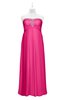 ColsBM Paris Fandango Pink Plus Size Bridesmaid Dresses Pleated A-line Glamorous Sleeveless Zip up Strapless