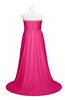 ColsBM Paris Fandango Pink Plus Size Bridesmaid Dresses Pleated A-line Glamorous Sleeveless Zip up Strapless