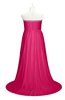 ColsBM Paris Fuschia Plus Size Bridesmaid Dresses Pleated A-line Glamorous Sleeveless Zip up Strapless