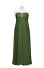 ColsBM Paris Garden Green Plus Size Bridesmaid Dresses Pleated A-line Glamorous Sleeveless Zip up Strapless