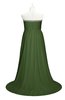 ColsBM Paris Garden Green Plus Size Bridesmaid Dresses Pleated A-line Glamorous Sleeveless Zip up Strapless
