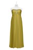 ColsBM Paris Golden Olive Plus Size Bridesmaid Dresses Pleated A-line Glamorous Sleeveless Zip up Strapless