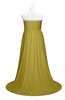 ColsBM Paris Golden Olive Plus Size Bridesmaid Dresses Pleated A-line Glamorous Sleeveless Zip up Strapless